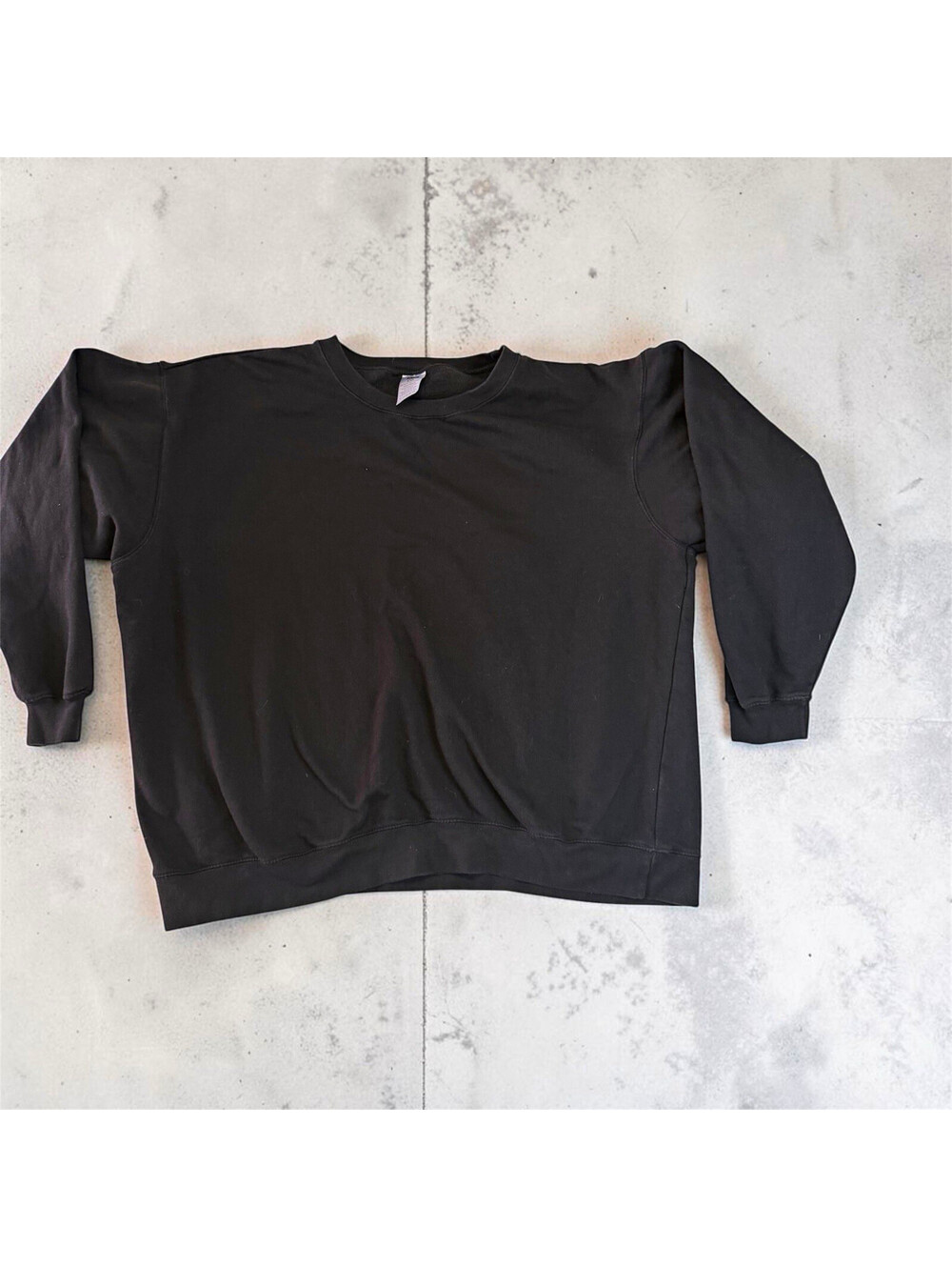 Russell Athletic Men's Black Crew Neck Pullover Sweatshirt 2XL Fleece Cotton